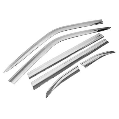 ABS for 2010-2018 TOYOTA LAND CRUISER CHROME CAR DOOR WIND DEFLECTOR WIND DEFLECTOR SUN SHIELD RAIN GUARD PROTECTOR