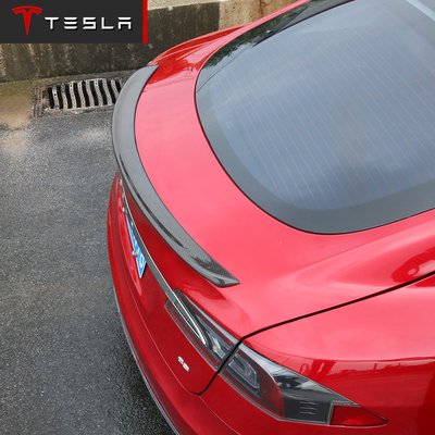 Carbon Fiber Rear Spoiler Tail Trunk Boot Lid Wing Car Accessories For Tesla Model S 4 Door Sedan 2012-2016