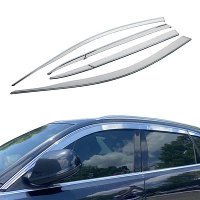 Factory Direct Sale Acrylic Chrome Car Window Sun Visor Rain Shield Weather Duct Deflector For Audi Q5